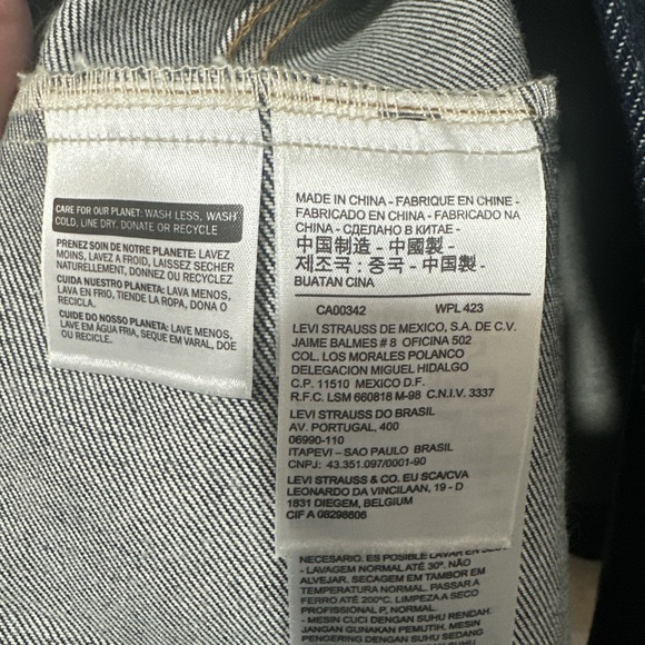 LEVI'S Trucker Jacket Men's Size 5XL Rigid Blue Denim Dark Wash Long Sleeve - Picture 11 of 15